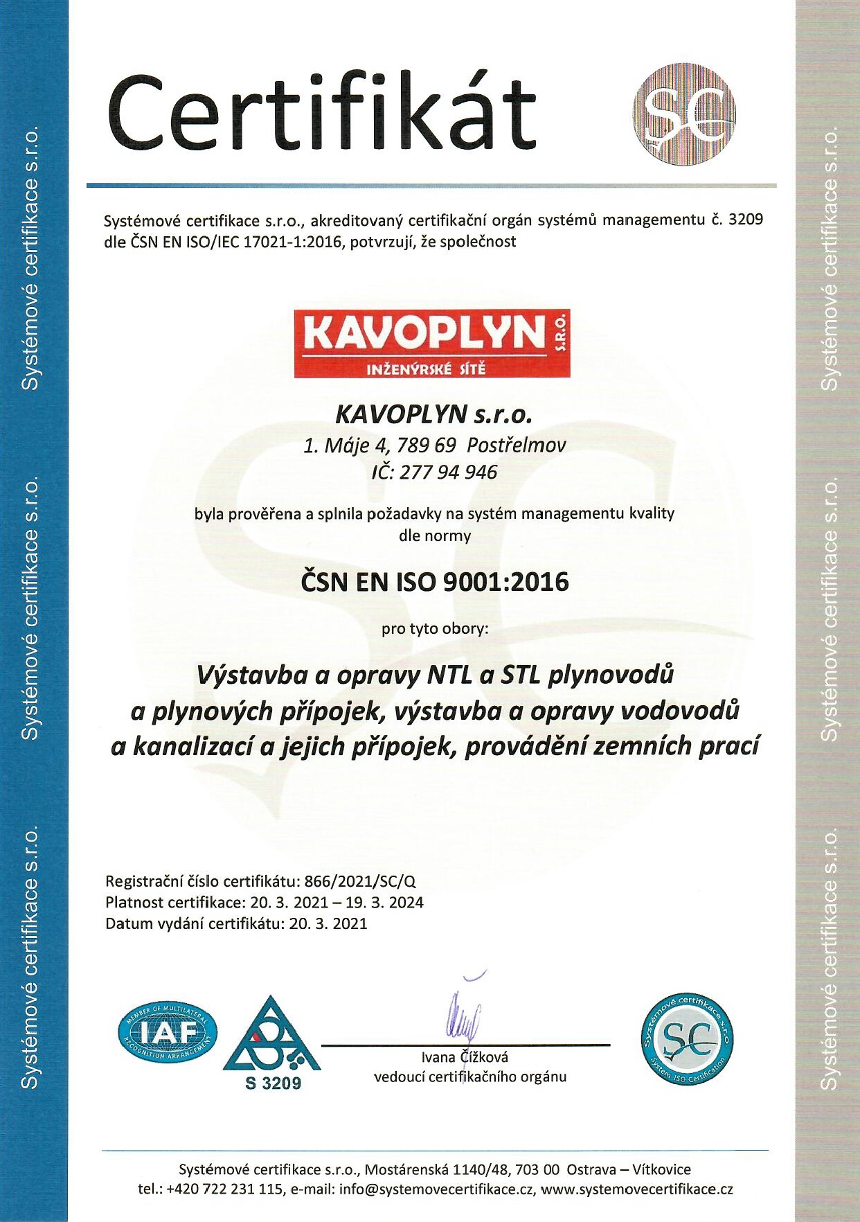 ČSN EN ISO 9001:2016